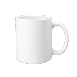 White ceramic mug with custom logo print – ideal for bulk corporate branding, office use, and promotional giveaways in New York City.